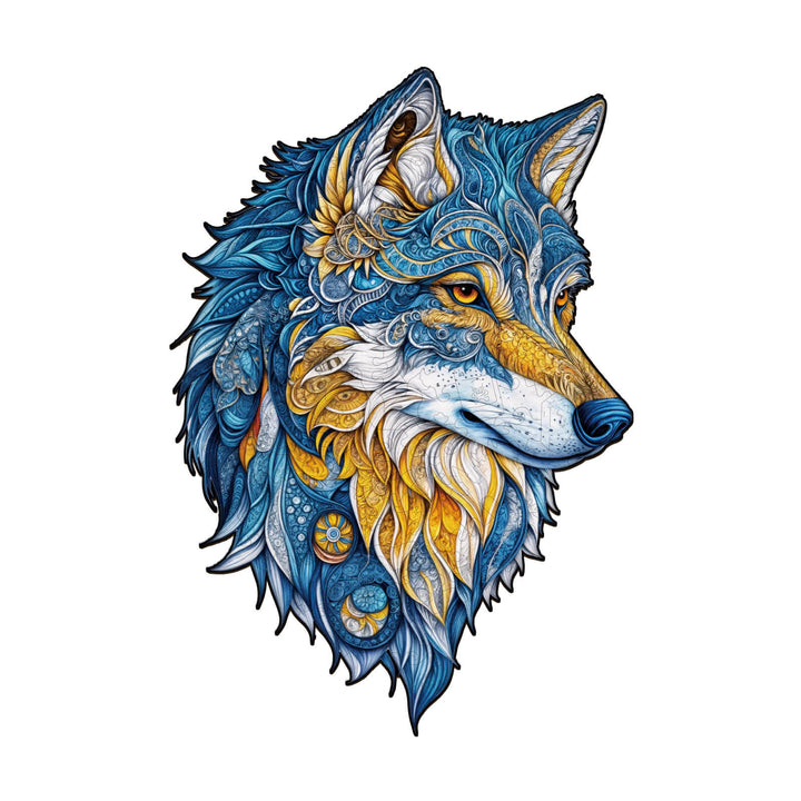 Vivid wolf Wooden Jigsaw Puzzle
