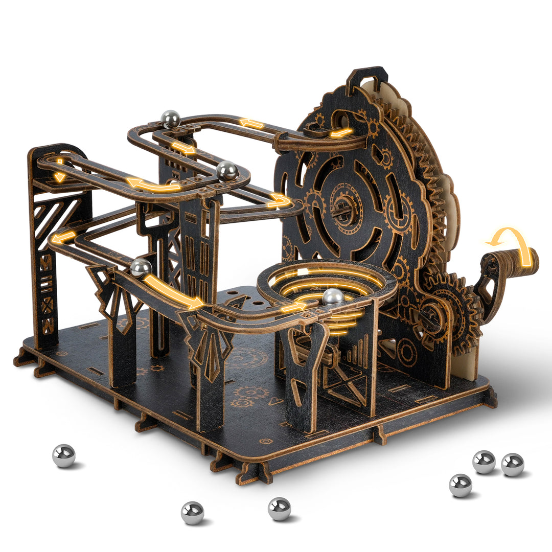 Steampunk Marble Run 3D Wooden Puzzle