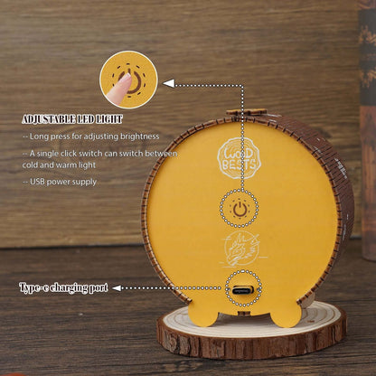 3D Wooden Puzzle Night Light, DIY kits for adults