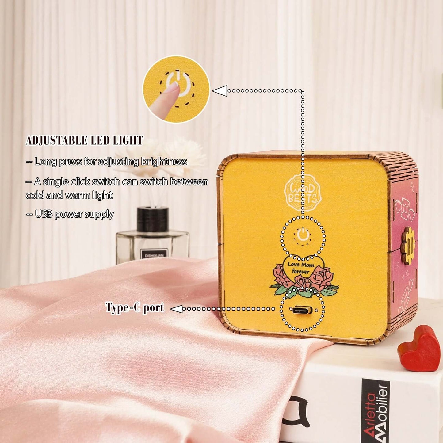 3D Wooden Puzzle Night Light, DIY kits for adults