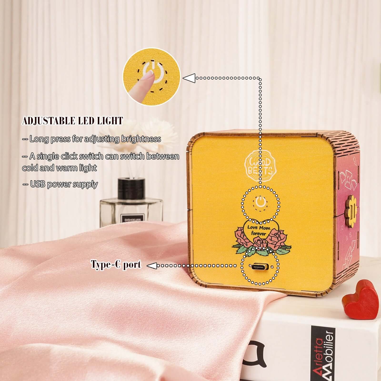 3D Wooden Puzzle Night Light, DIY kits for adults