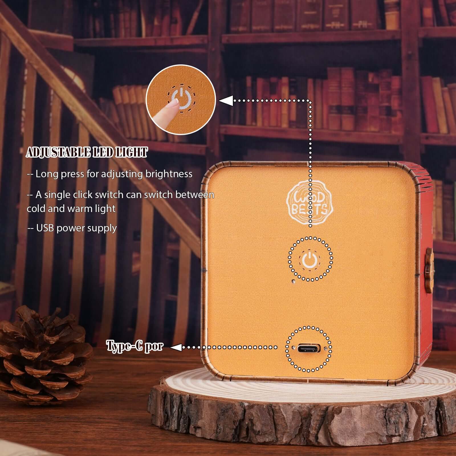 3D Wooden Puzzle Night Light, DIY kits for adults