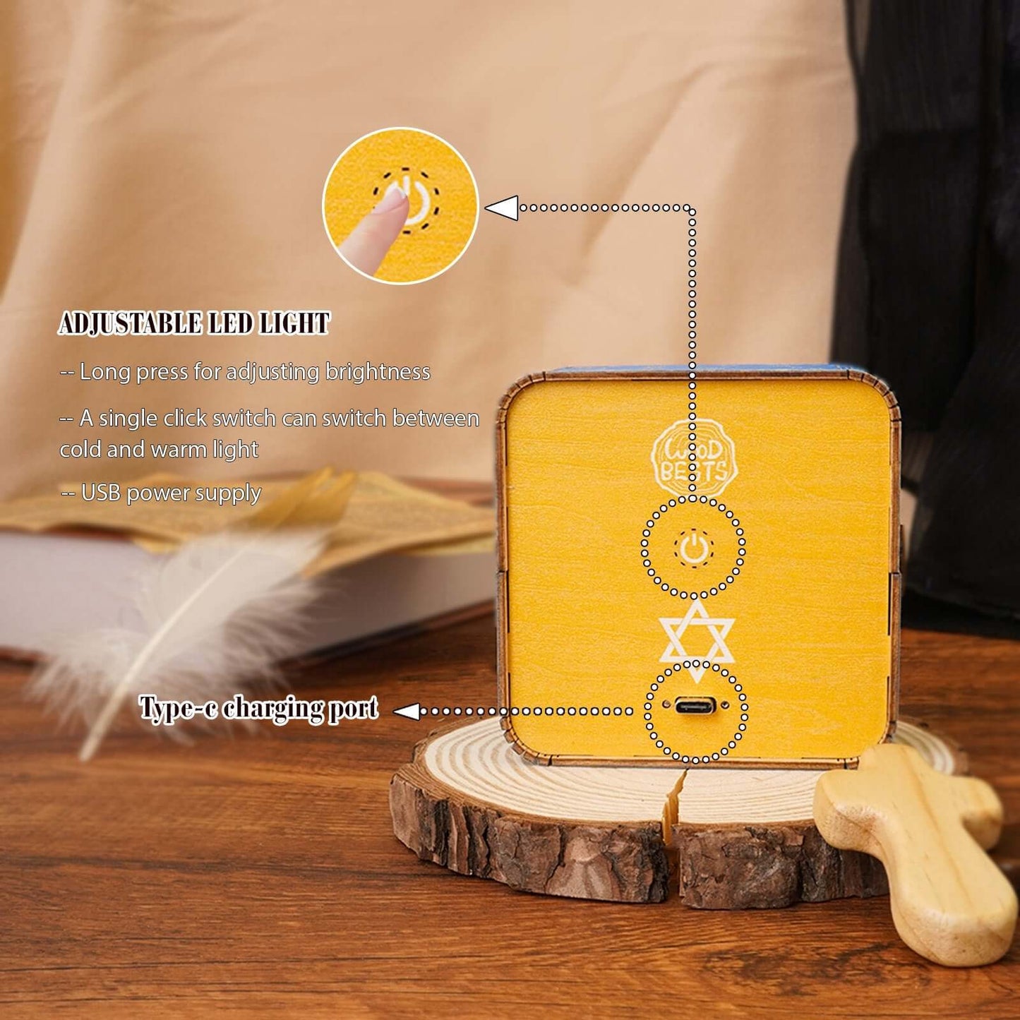 3D Wooden Puzzle Night Light, DIY kits for adults