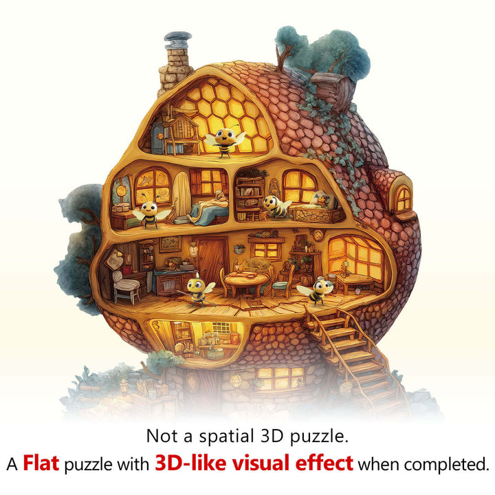Bee Hut Wooden Jigsaw Puzzle