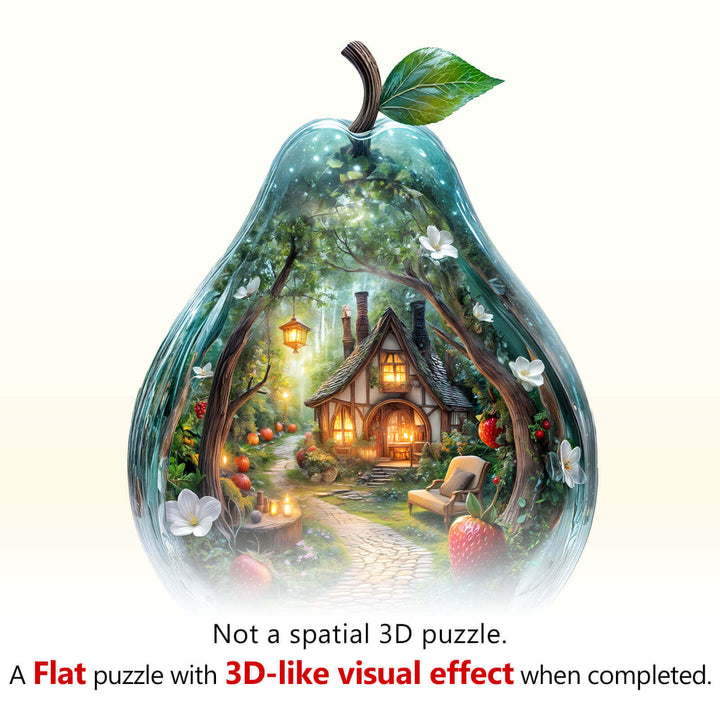 Pear shaped courtyard Wooden Jigsaw Puzzle