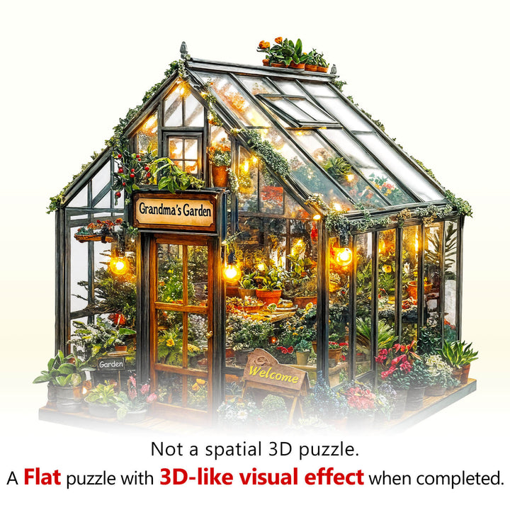 Grandma's Garden Wooden Jigsaw Puzzle