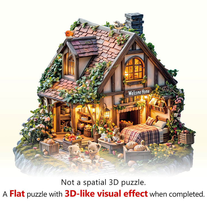 Bear's house Wooden Jigsaw Puzzle