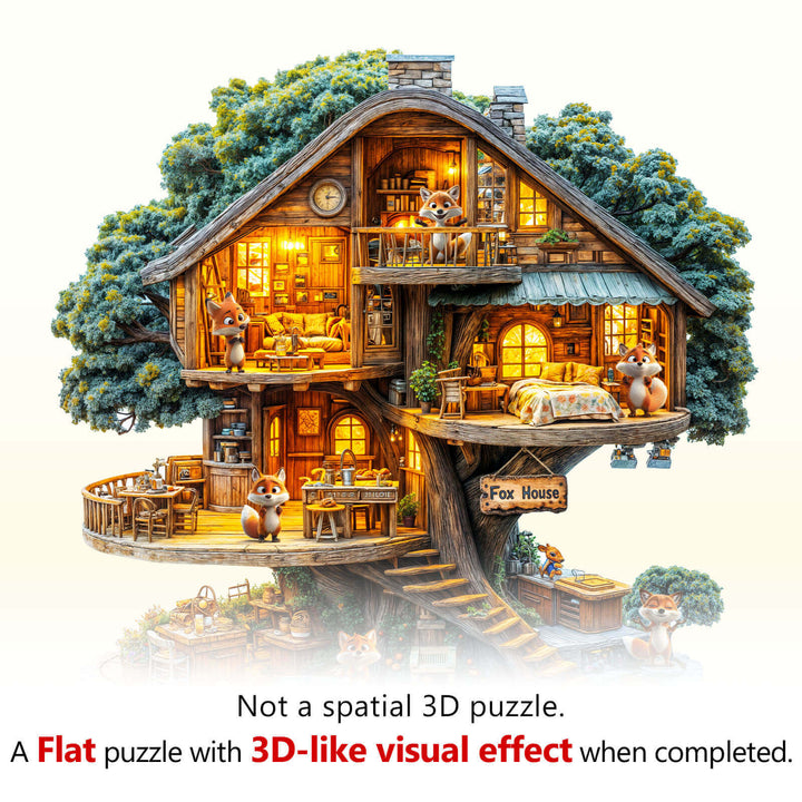 Fox House Wooden Jigsaw Puzzle
