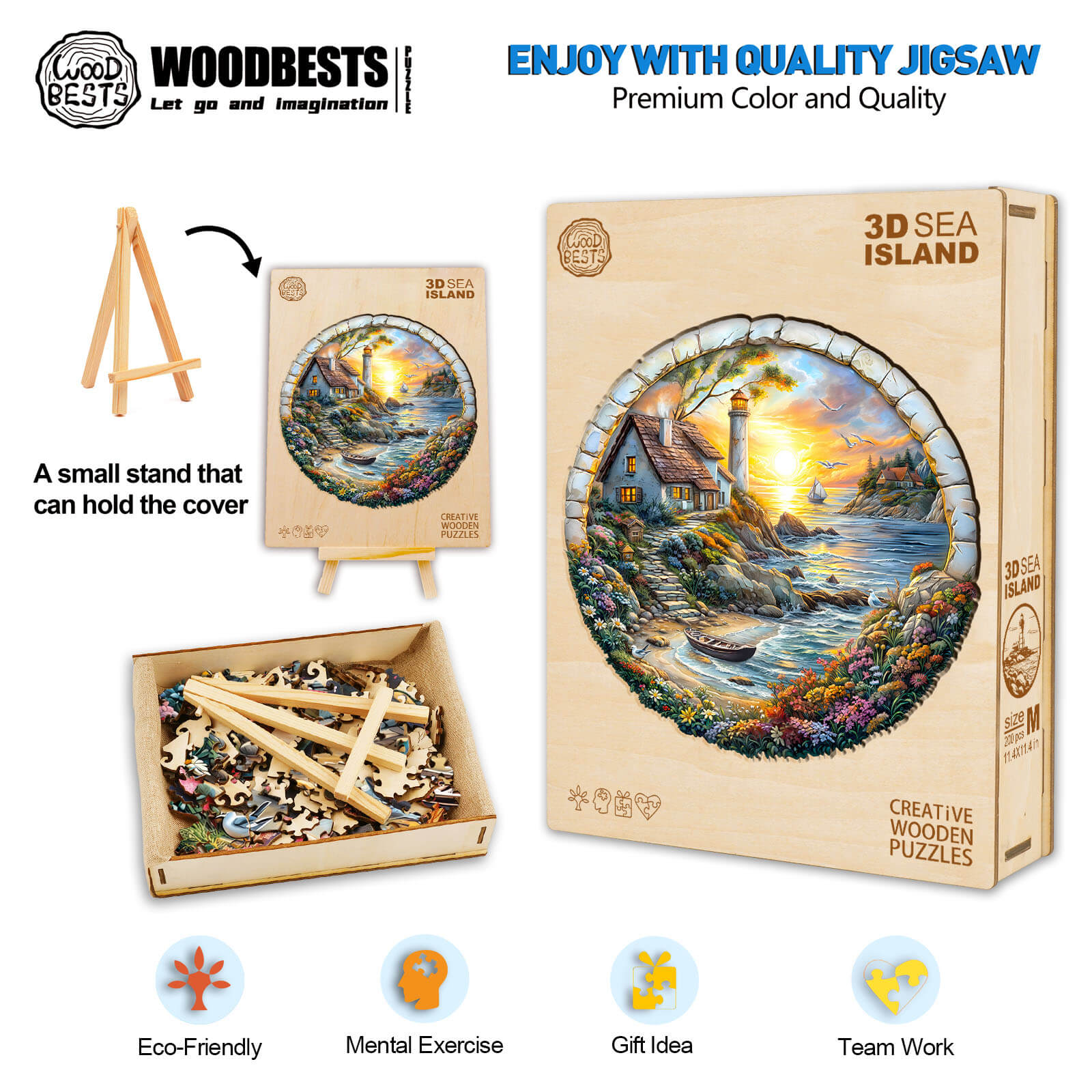 CUTYWOOD |3D Sea island Wooden Puzzle