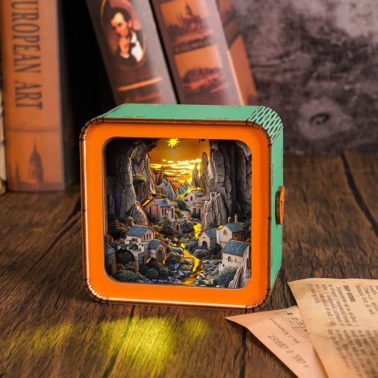 Valley Village – 3D-Holzpuzzle-Nachtlicht