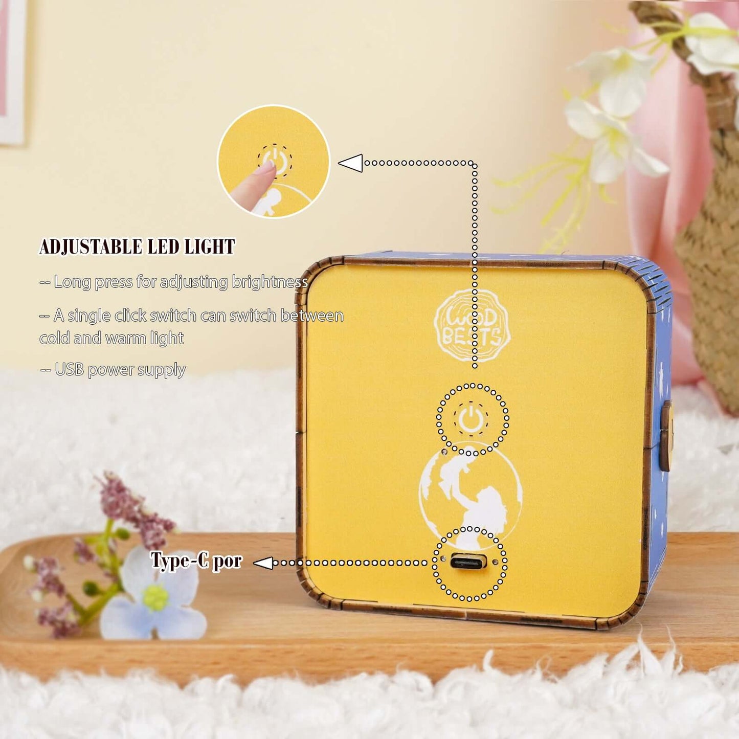 3D Wooden Puzzle Night Light, DIY kits for adults
