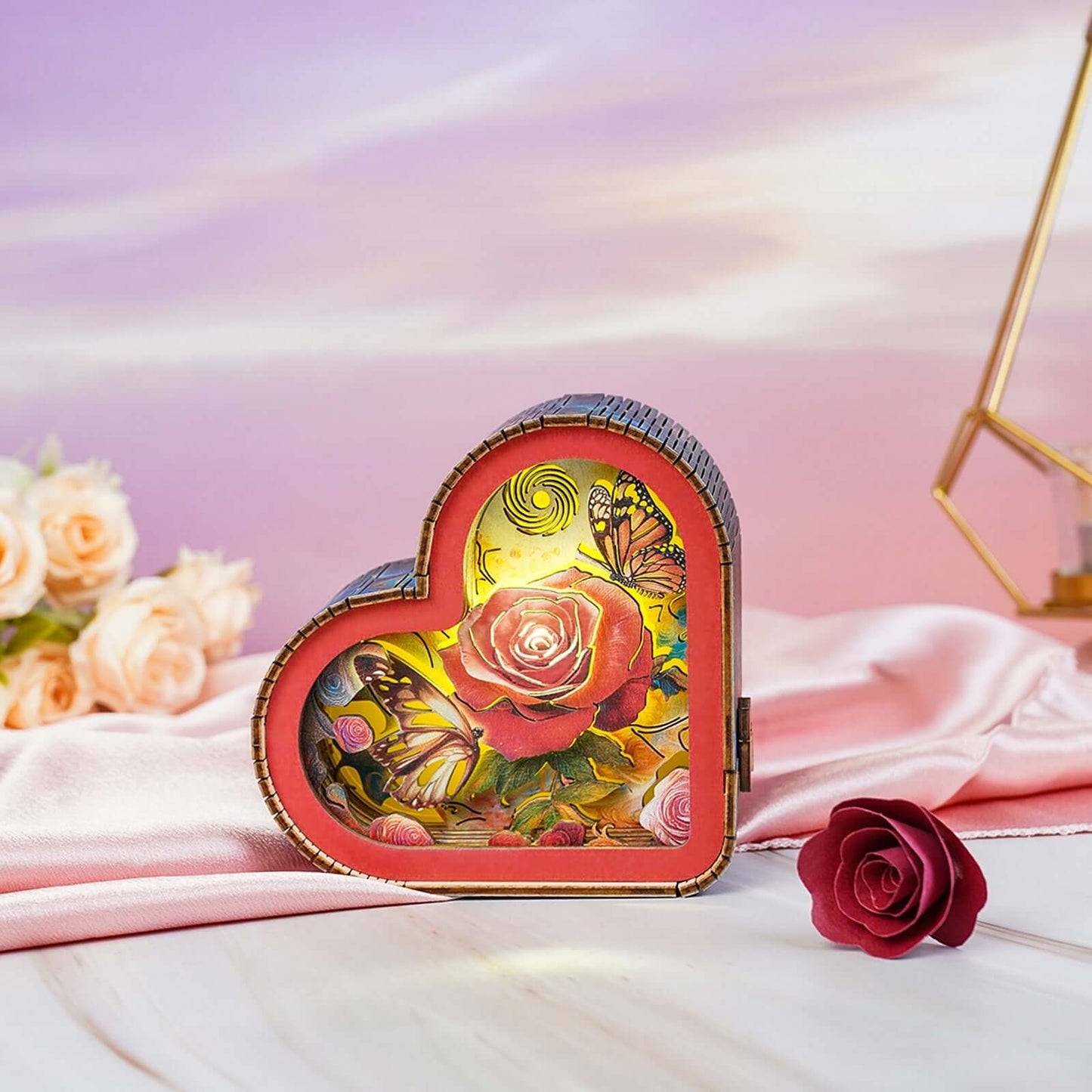 3D Wooden Puzzle Night Light, DIY kits for adults
