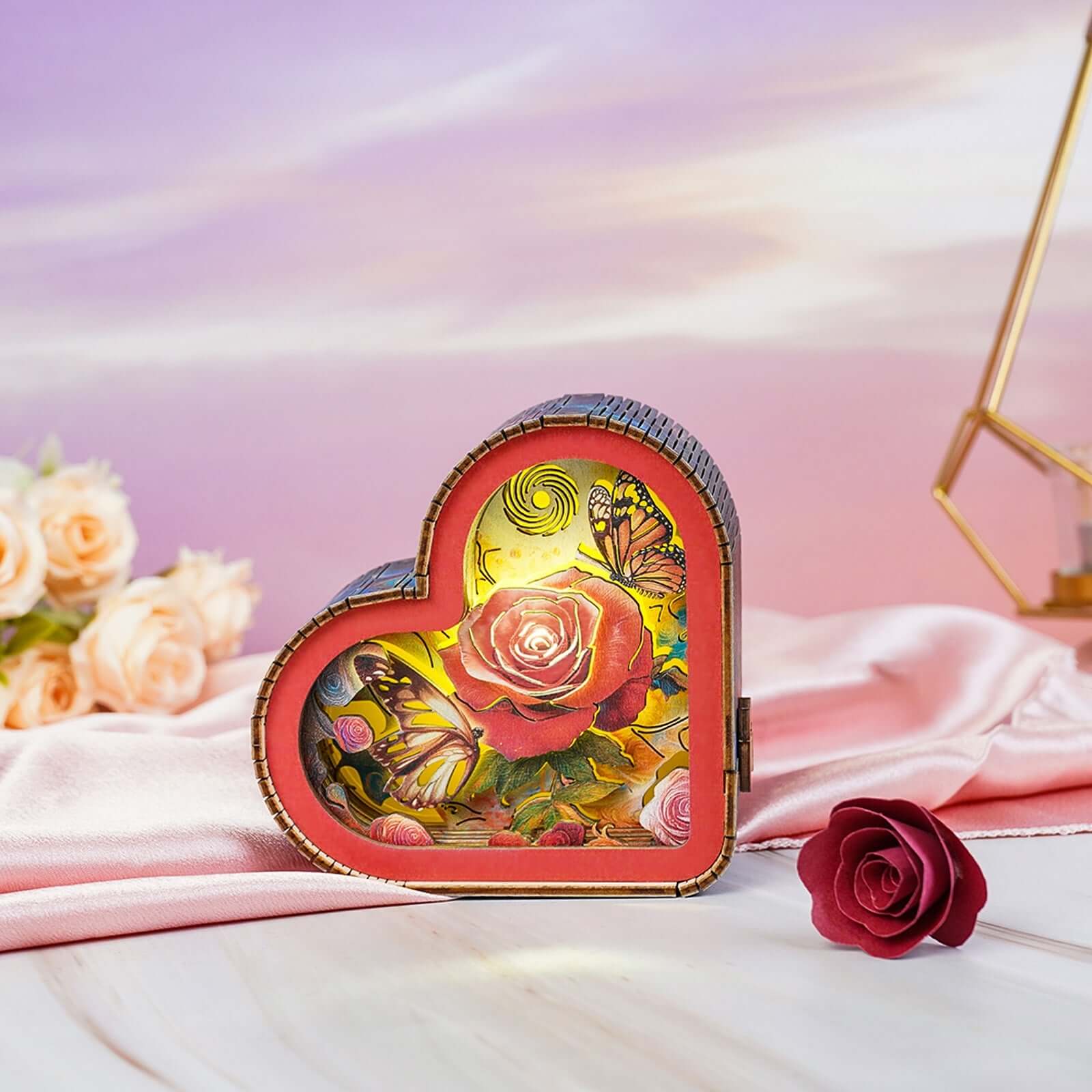 3D Wooden Puzzle Night Light, DIY kits for adults