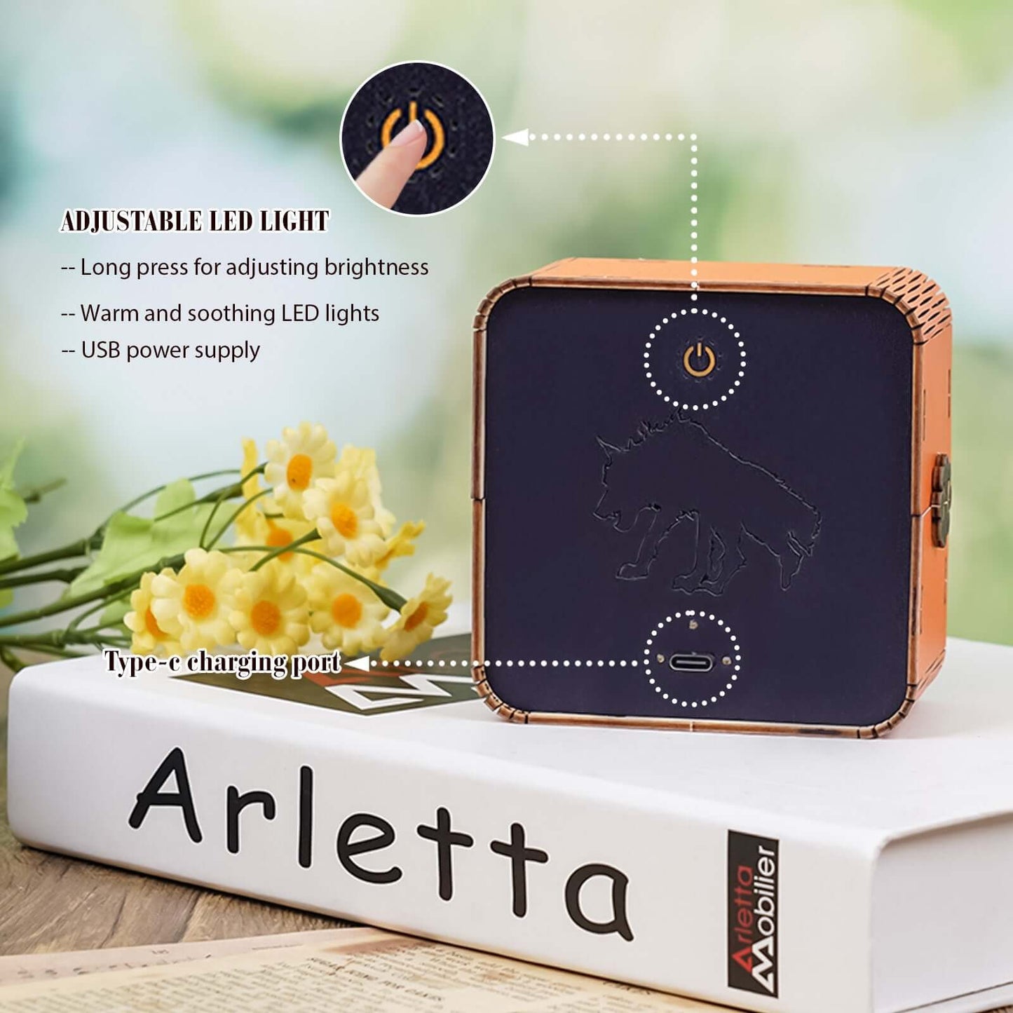 3D Wooden Puzzle Night Light, DIY kits for adults