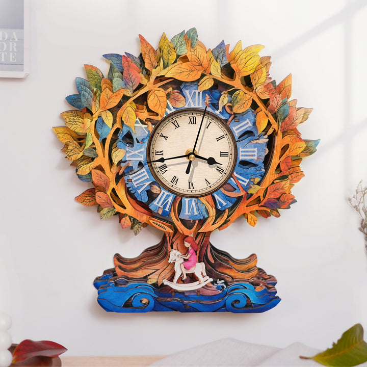 Tree of Life 3D Wooden Puzzle Clock, Gift  for DIY Lovers, Home Decor