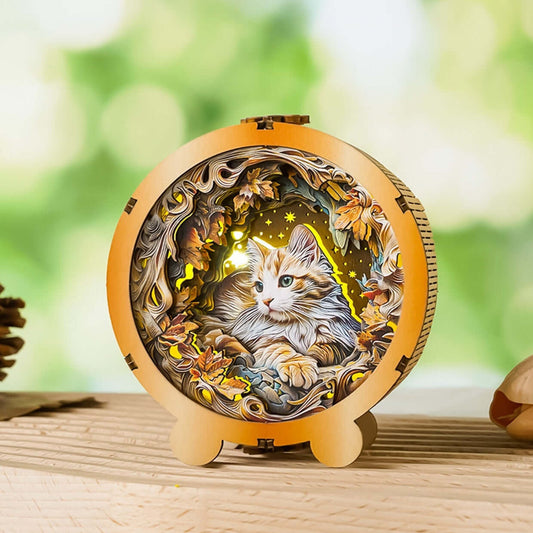 3D Wooden Puzzle Night Light, DIY kits for adults