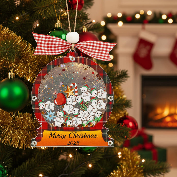 Christmas Snow Globe Ornament - Bear