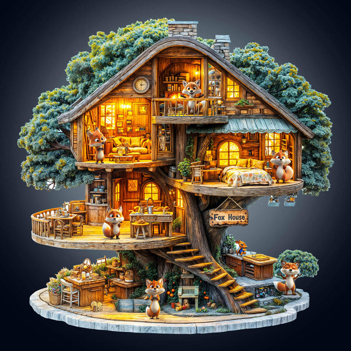 Fox House Wooden Jigsaw Puzzle