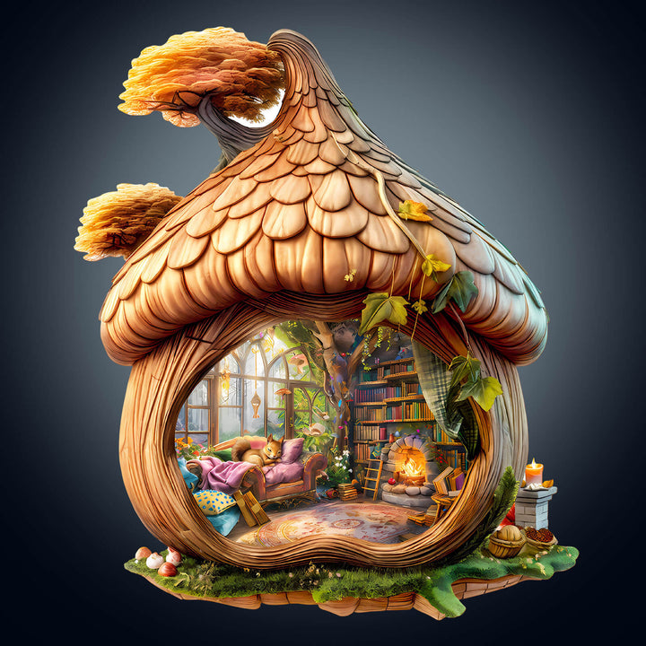Squirrel's House Wooden Jigsaw Puzzle