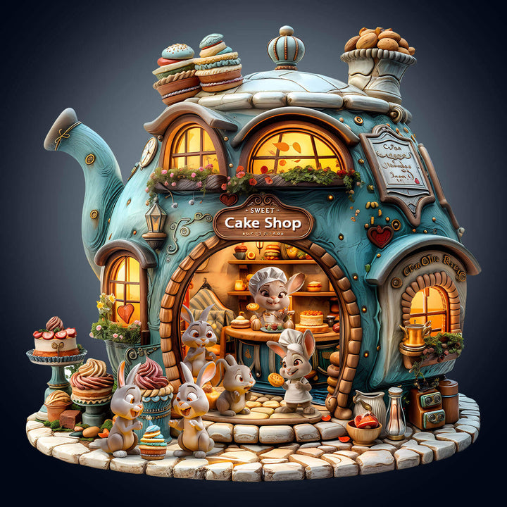Rabbit's Cake Shop Wooden Jigsaw Puzzle