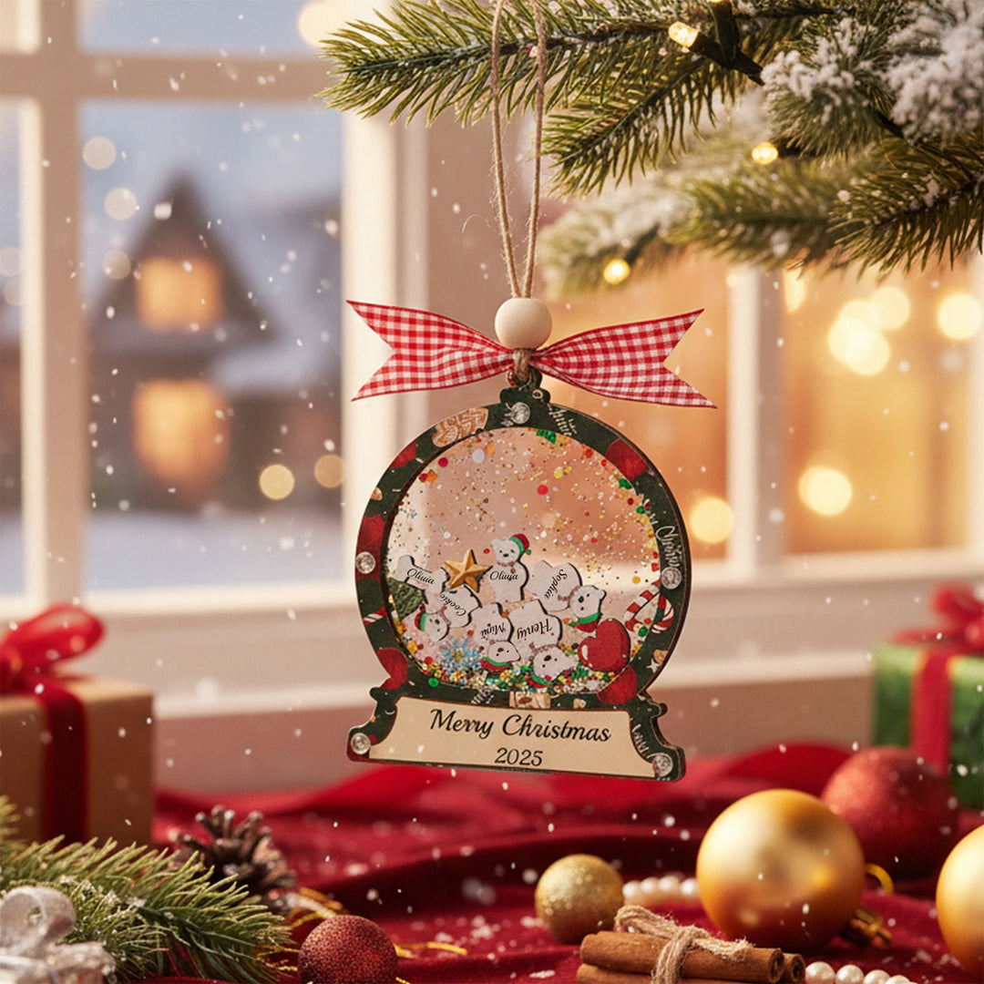 Christmas Snow Globe Ornament - Bear