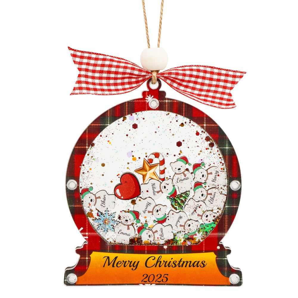 Christmas Snow Globe Ornament - Bear