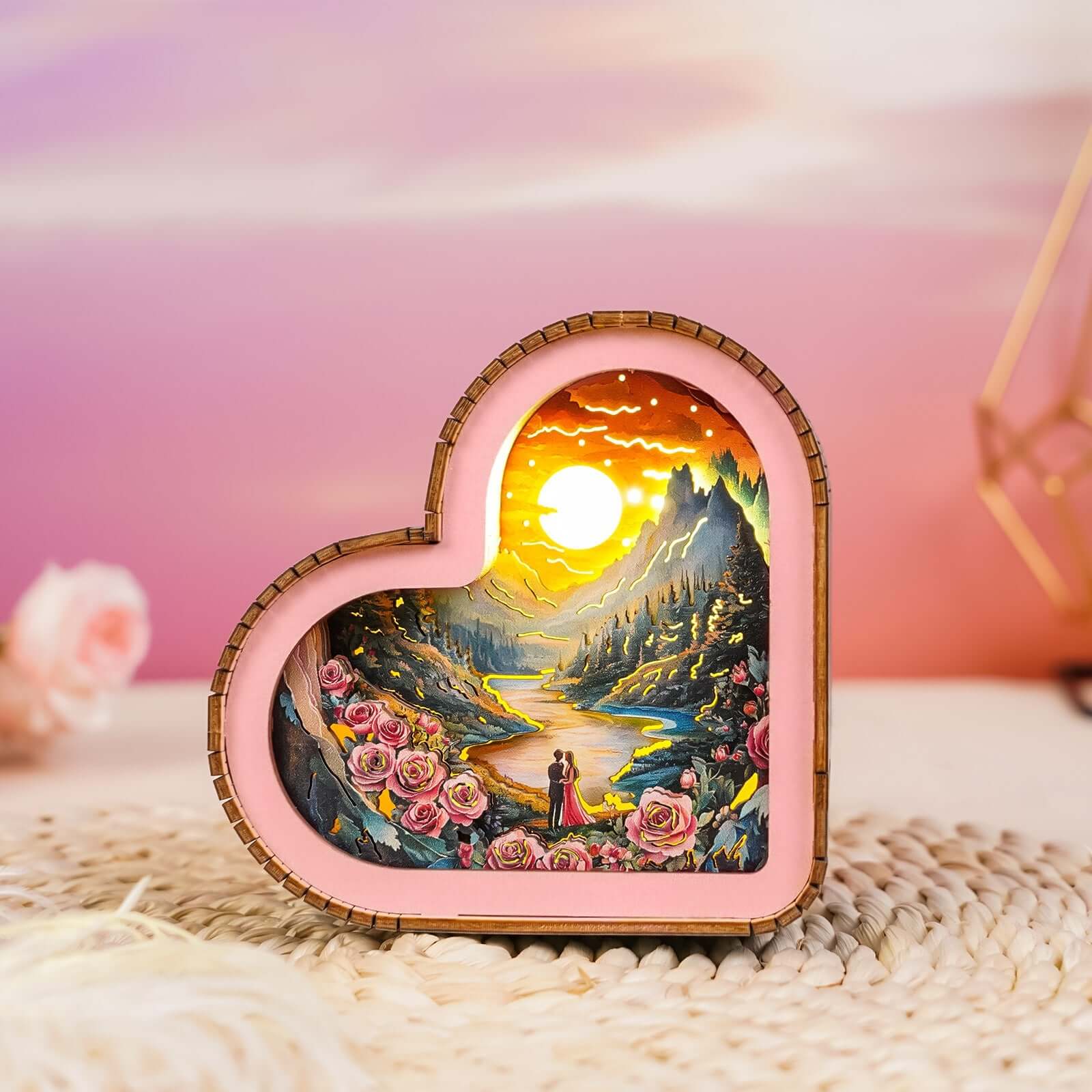 3D Wooden Puzzle Night Light, DIY kits for adults
