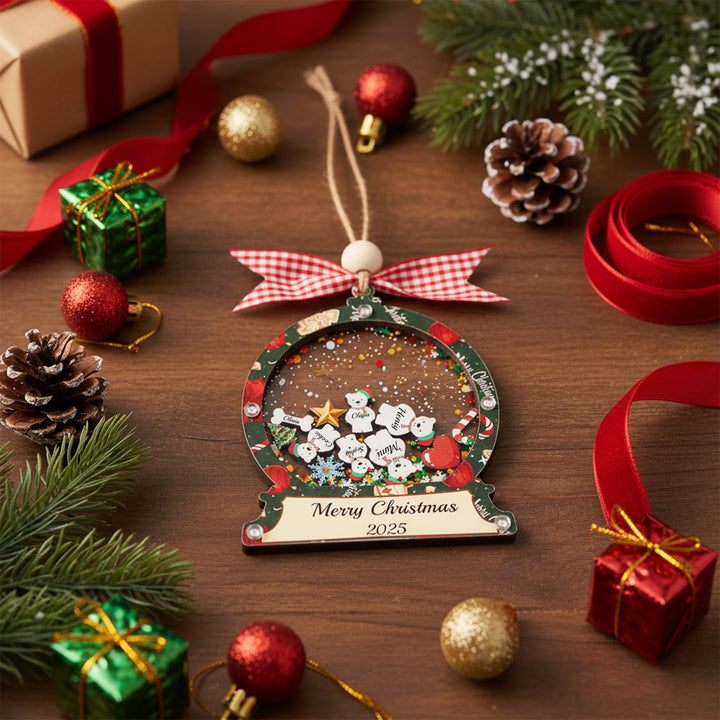 Christmas Snow Globe Ornament - Bear