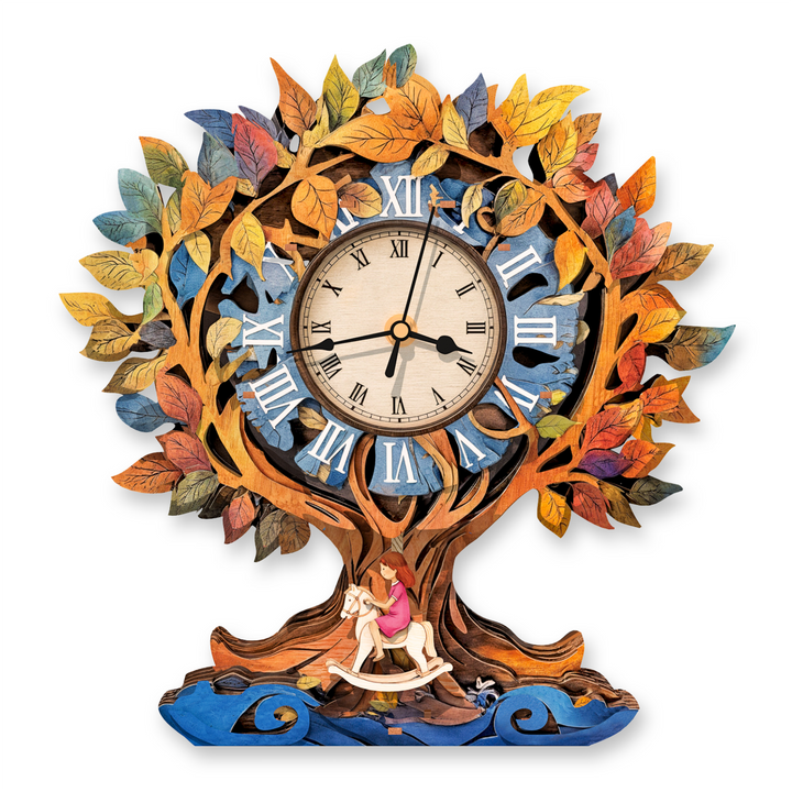 Tree of Life 3D Wooden Puzzle Clock, Gift  for DIY Lovers, Home Decor