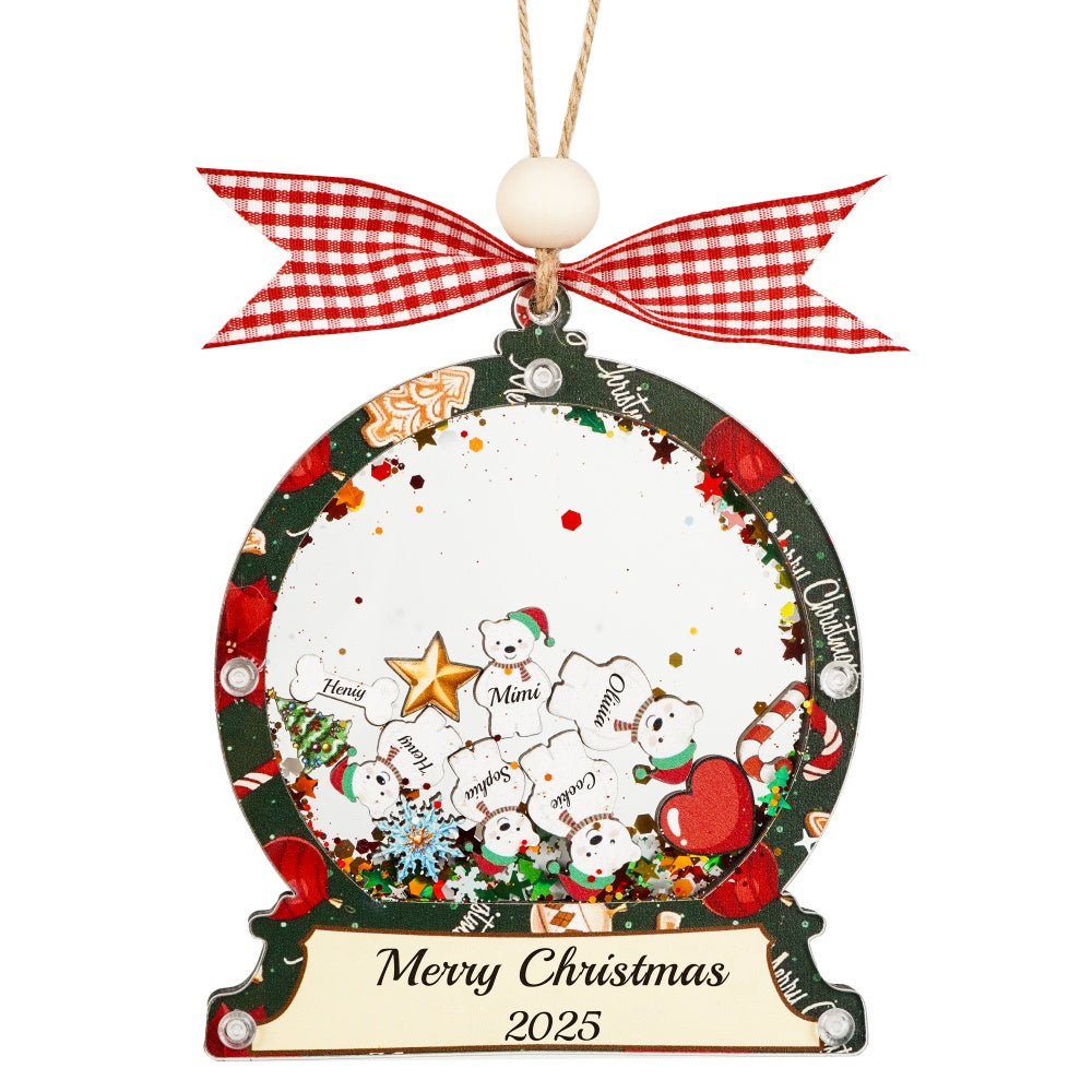 Christmas Snow Globe Ornament - Bear