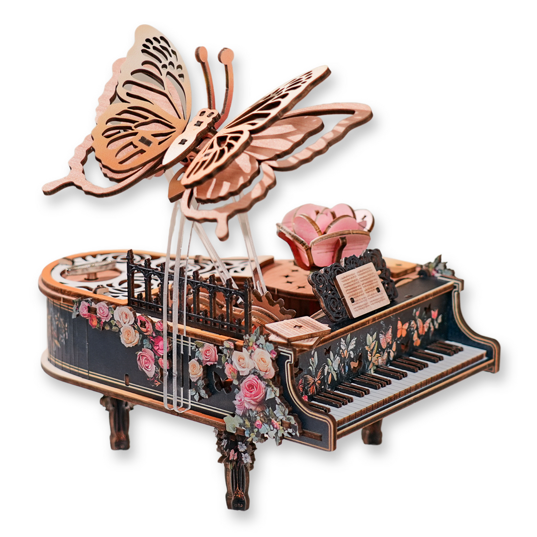 Waltz of Butterfly Mechanical DlY Kit, 3D Wooden Music Box – CUTYWOOD Waltz of Butterfly Mechanical DlY Kit, 3D Wooden Music Box – CUTYWOOD