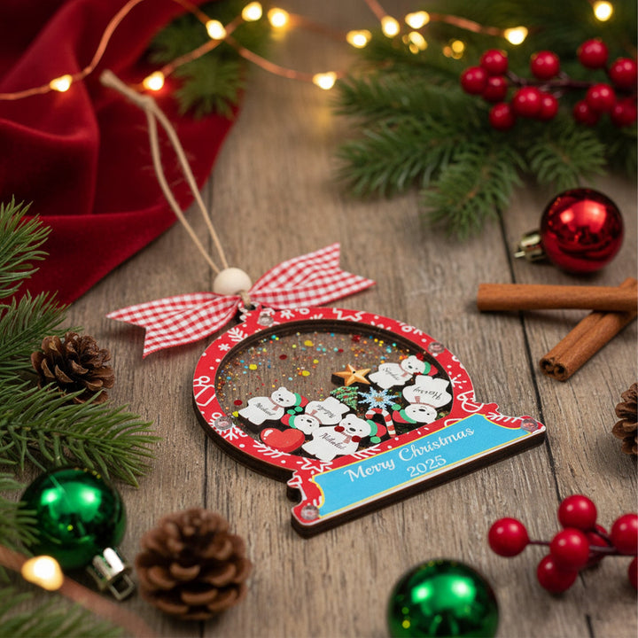 Christmas Snow Globe Ornament - Bear
