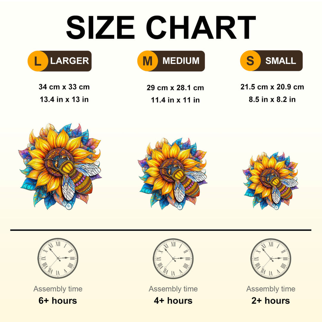 Bee in Bloom Wooden Jigsaw Puzzle