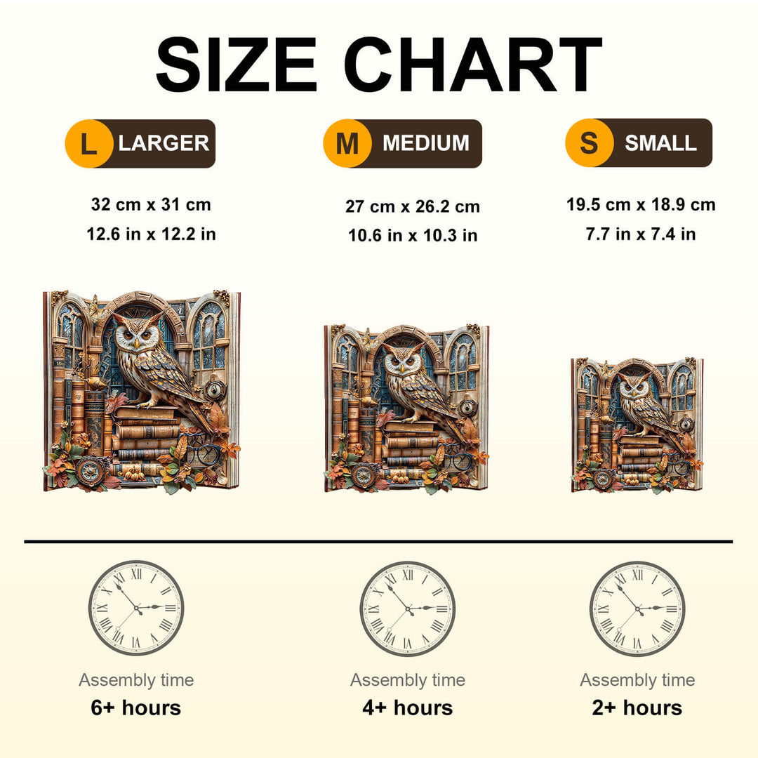 Bookcase owl Wooden Jigsaw Puzzle