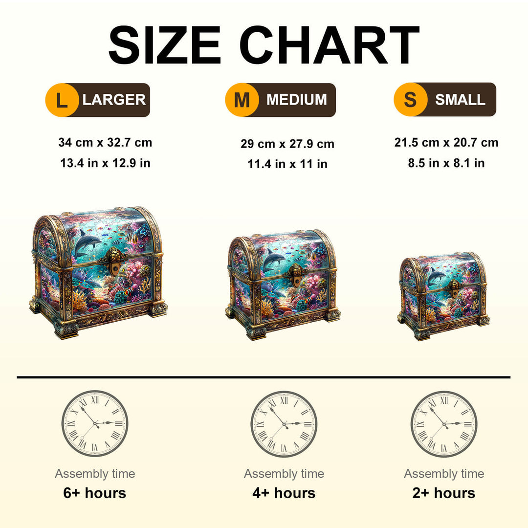 Treasure Chest Ocean-3 Wooden Jigsaw Puzzle