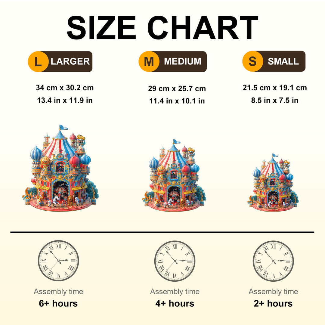 Colorful Circus Wooden Jigsaw Puzzle