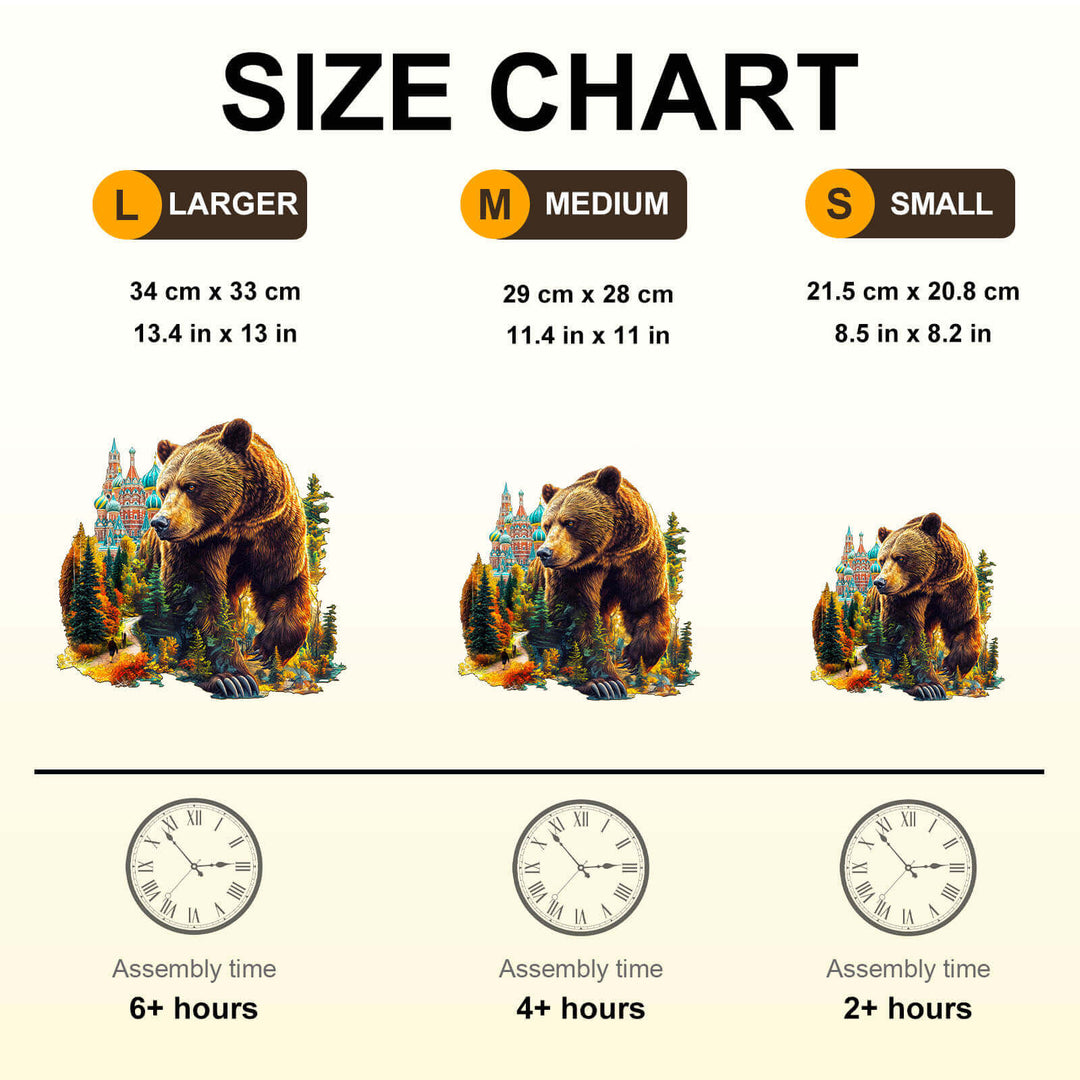 Bear and Basilica Wooden Jigsaw Puzzle