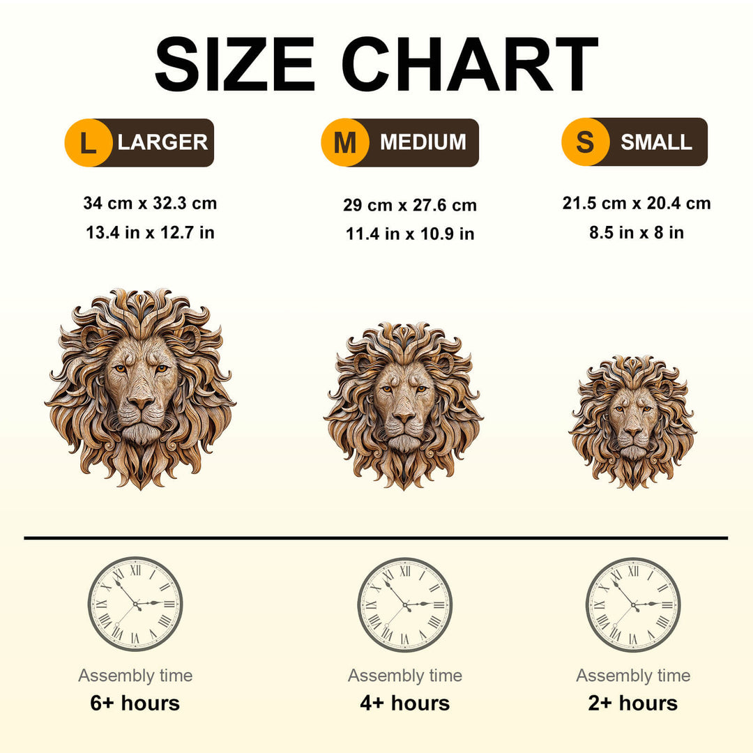 Woodcarved lion Wooden Jigsaw Puzzle