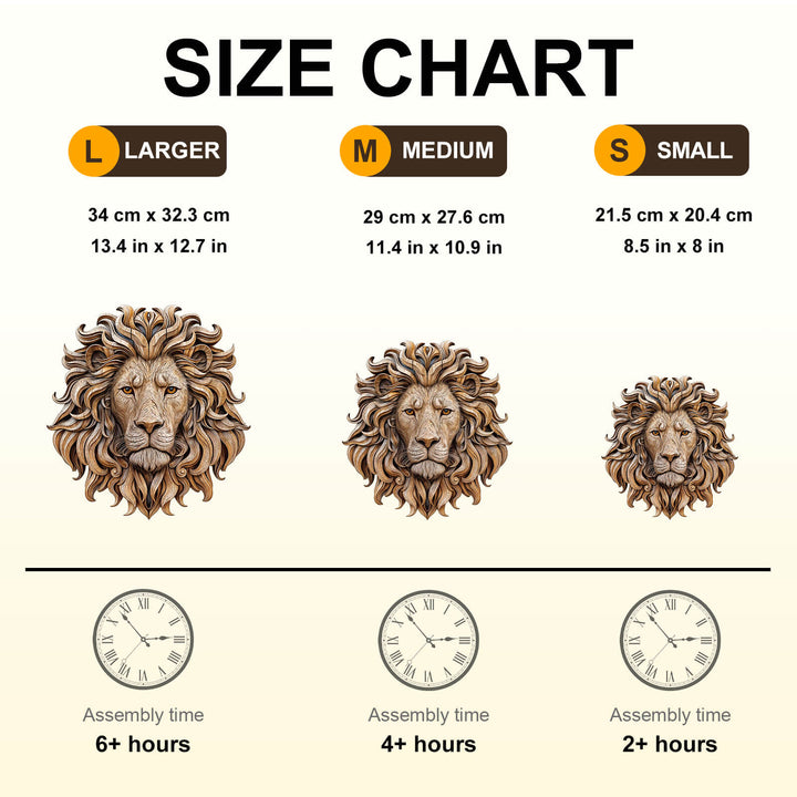 Woodcarved lion Wooden Jigsaw Puzzle