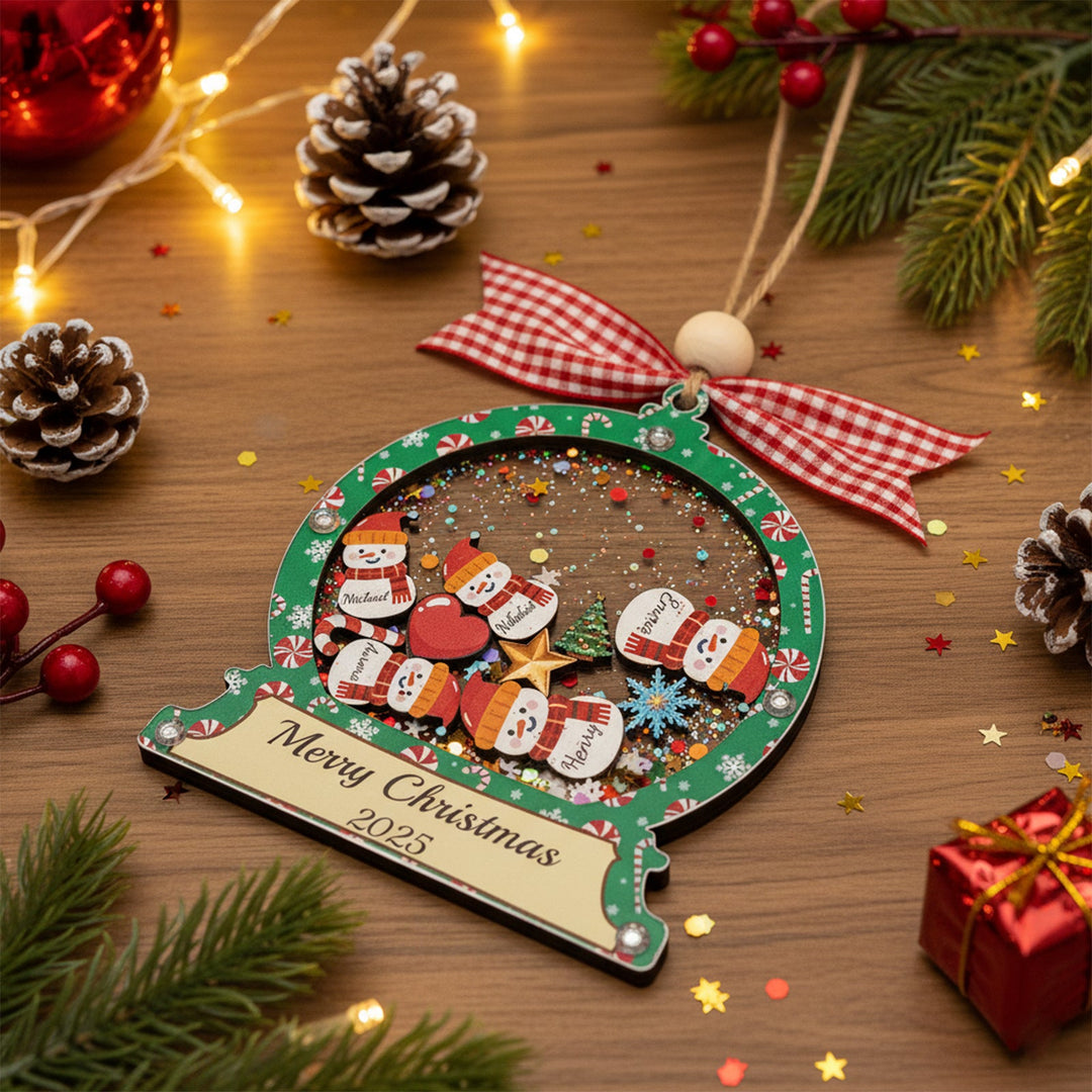 Christmas Snow Globe Ornament - Snow Man