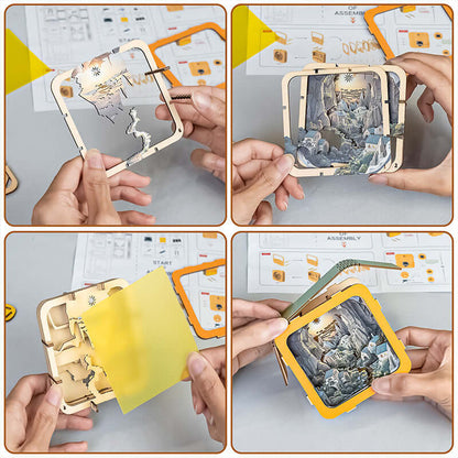 3D Wooden Puzzle Night Light, DIY kits for adults