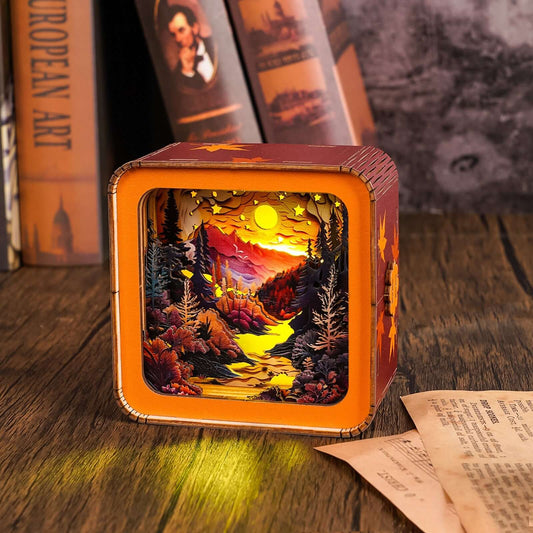 3D Wooden Puzzle Night Light, DIY kits for adults