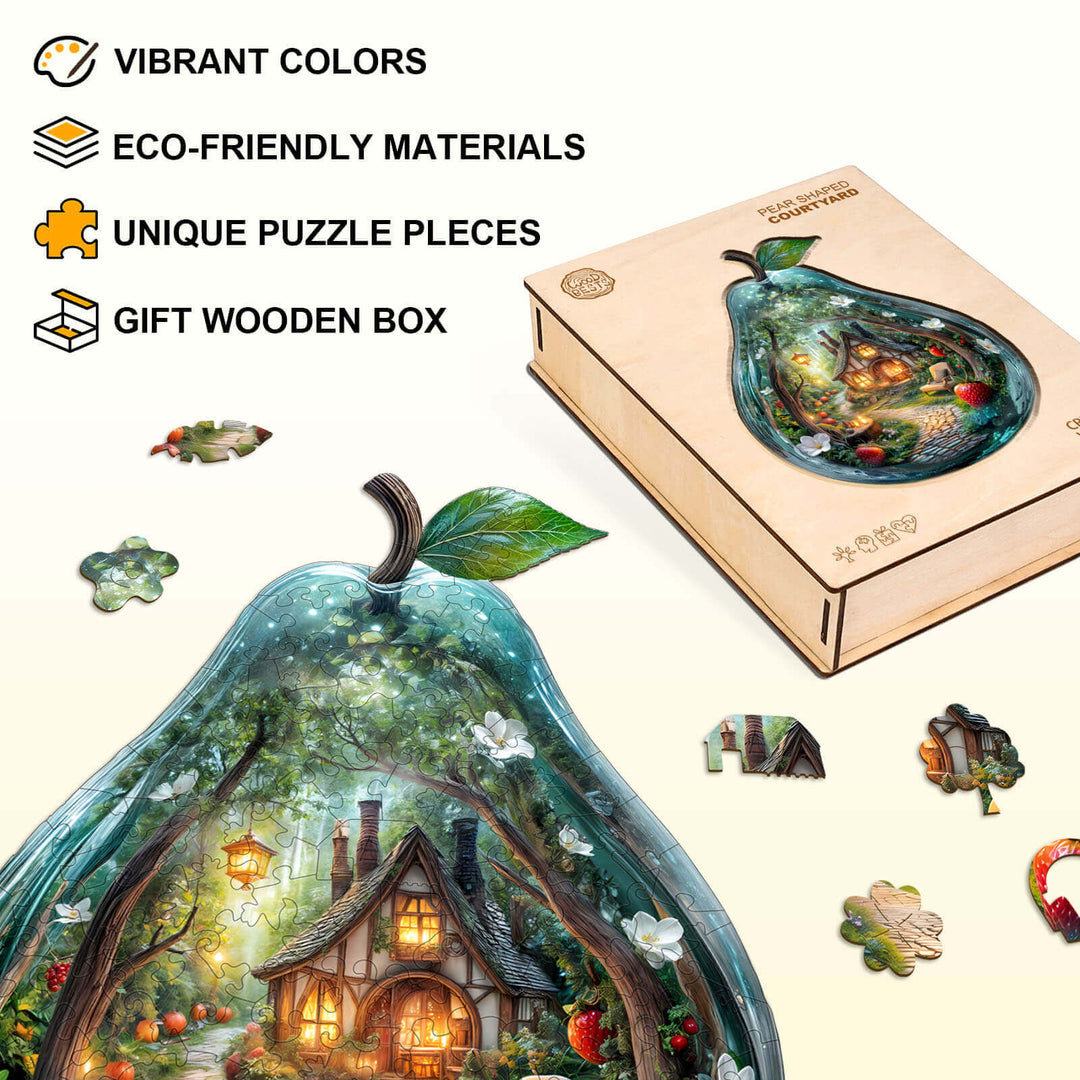 Pear shaped courtyard Wooden Jigsaw Puzzle