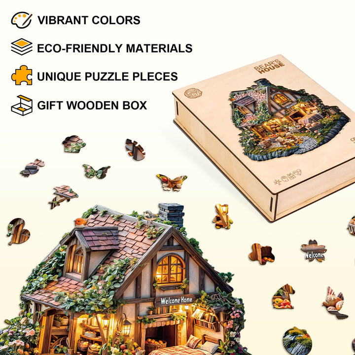 Bear's house Wooden Jigsaw Puzzle