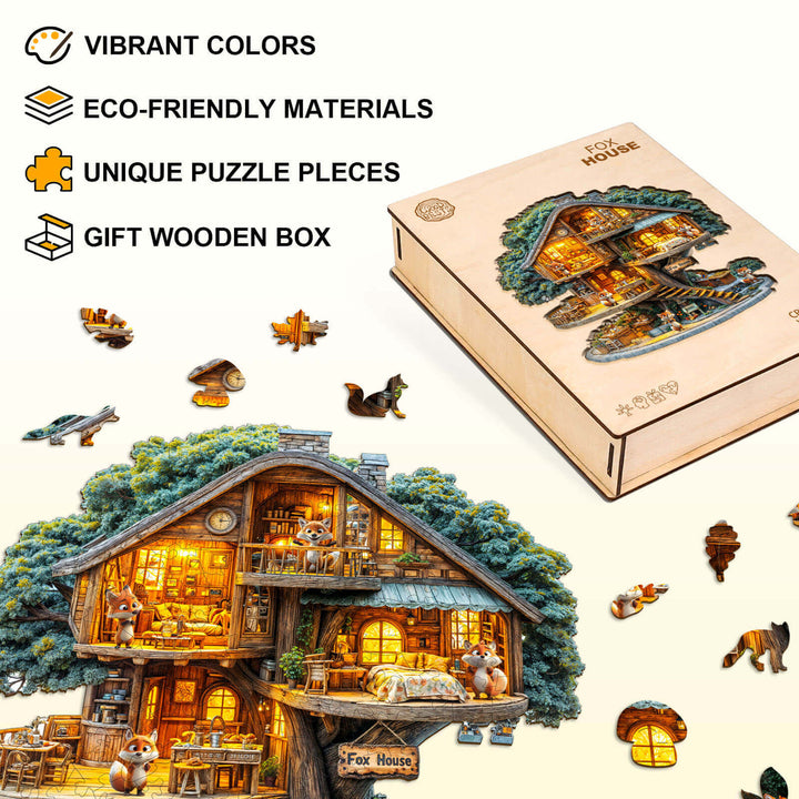 Fox House Wooden Jigsaw Puzzle