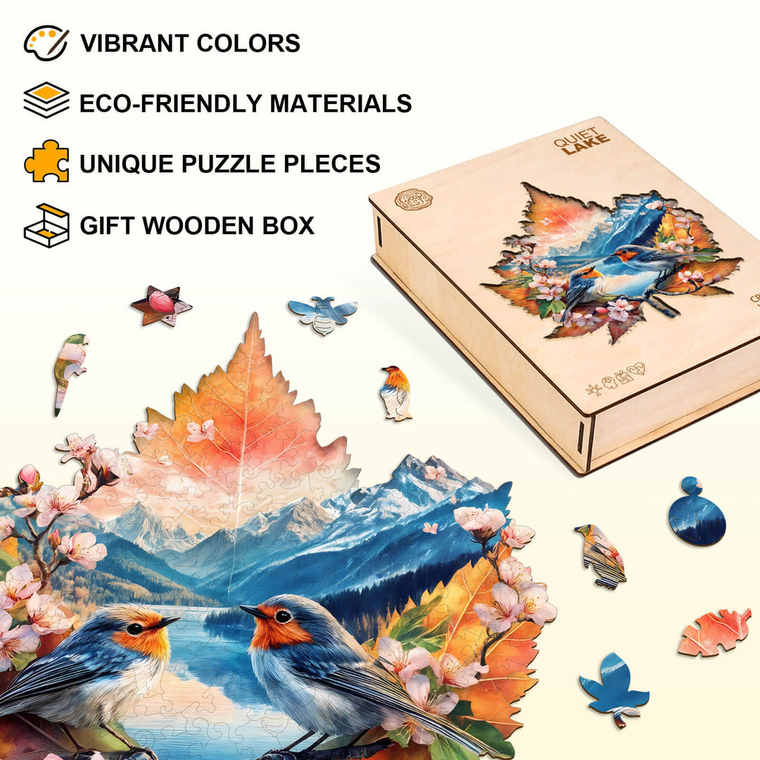 Quiet lake Wooden Jigsaw Puzzle