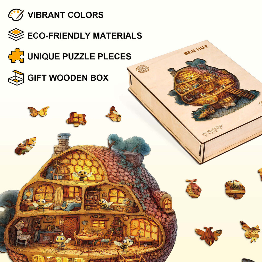 Bee Hut Wooden Jigsaw Puzzle