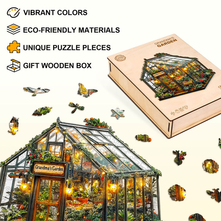 Grandma's Garden Wooden Jigsaw Puzzle