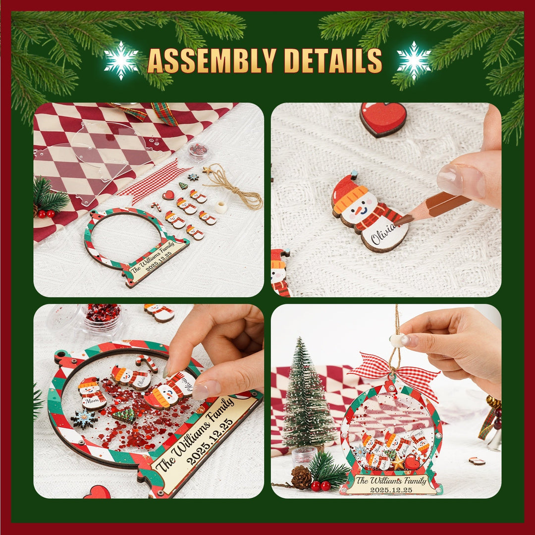 Christmas Snow Globe Ornament - Gingerbread Man