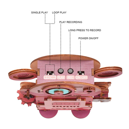 Benny Bear Robot - STEM Wooden DIY Recorder Kit for Kids